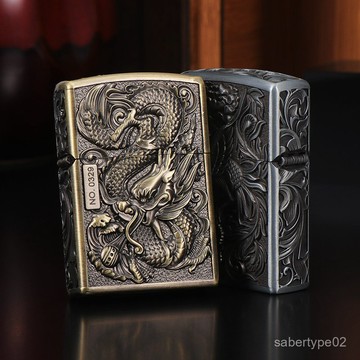 ZORRO/佐羅金屬重盔甲煤油防風打火機浮鵰龍鳳一件代髮爆款打火機 BNZP