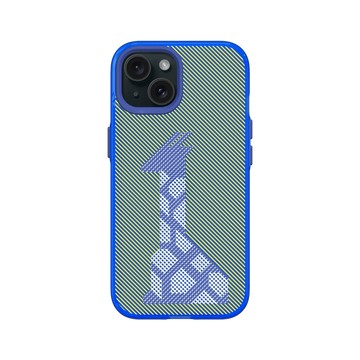 iPhone 15 Clear 激光藍 - The Wildlife Collection 動物野境系列 - 努比亞長頸鹿 - 線條版