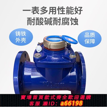 【台灣公司 可開發票】國標大口徑水表干式可拆式工業消防商用抗壓防青苔冷水法蘭式水表