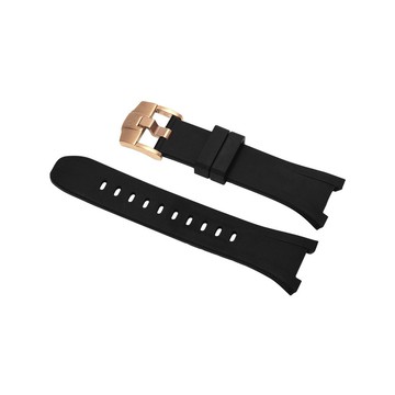 【Golden Concept】Apple Watch 40mm 41mm RB-BK 玫瑰金錶扣 黑橡膠錶帶