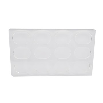 12連橢圓造型達克瓦茲模具 壓克力材質  整模(34 x 19cm) + 單格(7 x 4.5cm)  1個  34cm