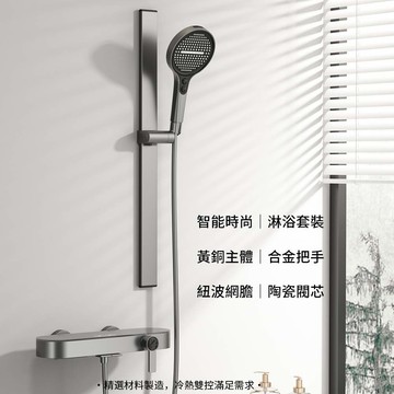 輕奢槍灰冷熱衛浴花灑 XL1010B1