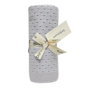 奇哥 - 【bimbidreams】透氣純棉針織洞洞毯 75x90cm(寶寶毯 嬰兒毯 四季毯 冷氣毯 小被被 蓋被 寶寶被毯...