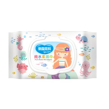 【蝦皮直營】奈森克林 夢幻人魚純水柔濕巾30抽(附蓋)