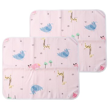 寵物純棉隔尿墊 粉色動物樂園  中(100 x 70cm)  1個  2個