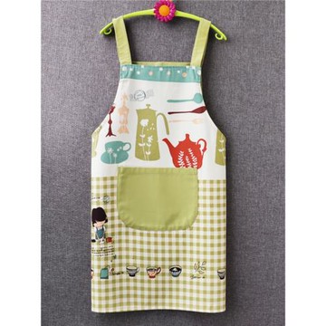 全棉圍裙女時尚家用廚房韓版純棉無袖小清新背帶棉麻柔軟透氣夏天