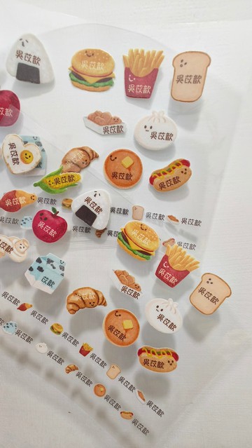 水晶姓名貼紙 插畫貼紙 蠟筆風格款 購買任兩組送收納盒