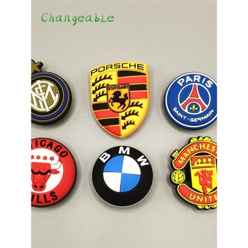 新款洞洞鞋配飾鞋花卡通DIY 鞋扣經典百搭車標隊標洞洞鞋上裝飾品