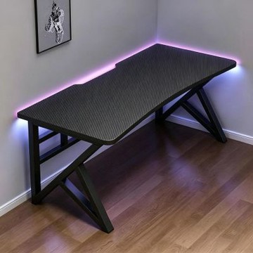 電競遊戲桌 100*60*72cm電腦桌 工學弧面 家用辦公桌 學習桌 國中生寫字桌 租屋臥室簡易桌子