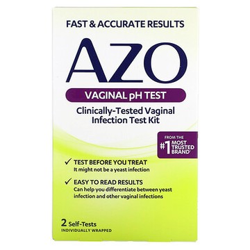 AZO, 私密部位 pH 檢測試紙，2 條