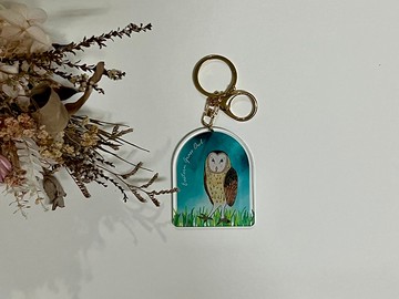 臺灣貓頭鷹 壓克力鑰匙圈-草鴞
