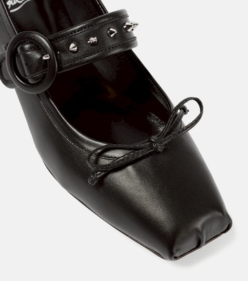 Christian Louboutin Mamastrapita Spikes leather Mary Jane flats