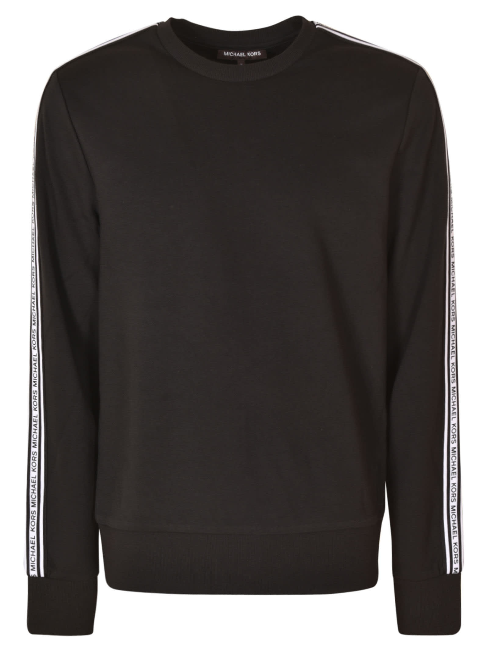 Michael Kors Side Stripe Logo Ribbed Sweatshirt