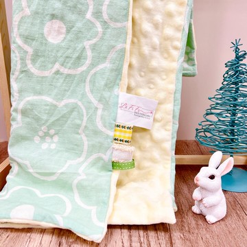 秋冬必備寶寶荳荳毯-薄荷綠 彌月禮盒 新生兒禮物 推車毯 汽座毯