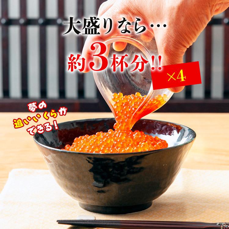 トラウト いくら 醤油漬け 250g×4パック 計1kg 粒は小さいけど味は抜群！ サーモン イクラ 丼 軍艦 ギフト