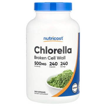 Nutricost, 小球藻，500 毫克，240 粒膠囊