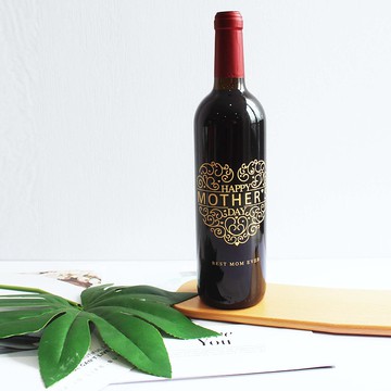 【母親節禮盒】Mother's day | 訂製母親節愛心紅酒—雕刻