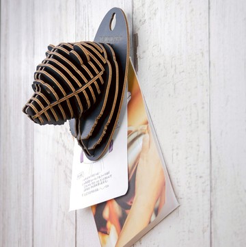 熊 頭 DIY手作 3D居家掛飾 黑色 小型