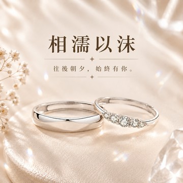 獨家禮盒｜快速出貨【OCTOBER 16Th】S925純銀相濡以沫情侶可調式對戒戒指  開運 男生戒指 生日禮物 情人節禮物 客製化禮物0223