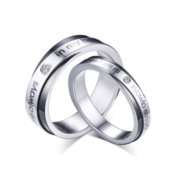 《316小舖》【C513】(優質316鈦鋼戒指-天生閃耀情侶鋼戒/黑色對戒/情人對戒/日韓流行/黑戒/鑽戒/男戒/女戒)