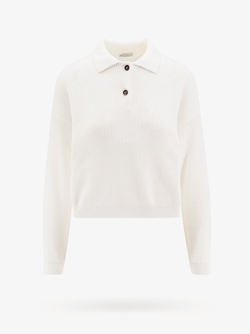Ribbed cotton polo shirt - BRUNELLO CUCINELLI - gender_Woman
