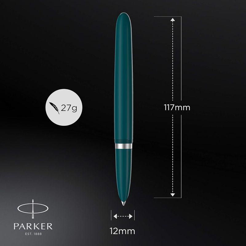 PARKER パーカー 万年筆 F 細字 51 ティールブルーCT 2123509 両用式 正規輸入品