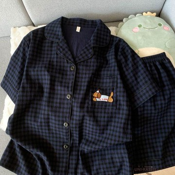 可外穿睡衣男款夏季夏天男生短袖雲朵棉男士家居服套裝大碼青少年