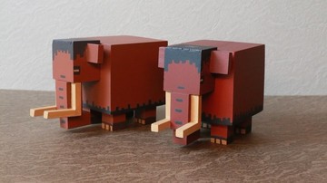 像素風動物公仔 原木製作 精美塗裝 陸地生物 維特拉像素動物園