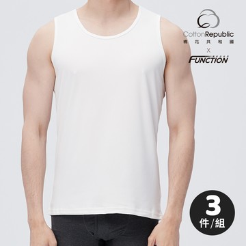 【棉花共和國】Function抗UV涼感吸排衣背心-3件組(透氣 MIT台灣製造 抗UV 男背心)