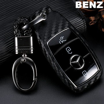 benz 碳纖硅膠鑰匙套 w213 e200 e63 w222 e cls w218 月牙灣鑰匙 沂