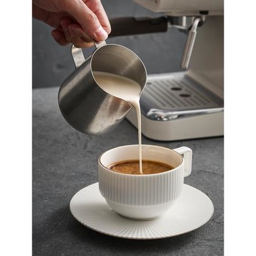 造器咖啡拉花杯拉花缸304不銹鋼尖嘴打奶泡杯刻度烘焙打蛋計量杯