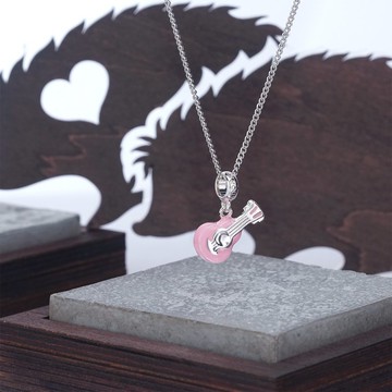 lian crystal rhinestone x Adorns 925純銀掛飾系列-結他吊咀