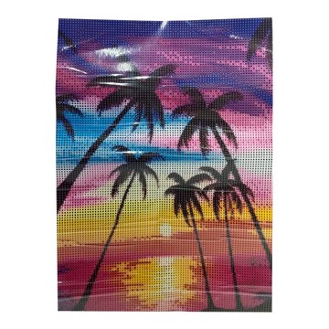 鑽石畫 沙灘椰樹  1個