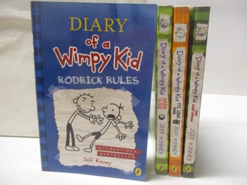 【書寶二手書T4／兒童文學_RDW】Diary of a Wimpy Kid-Hard Luck_The Long Haul_共4本合售_Jeff Kinney