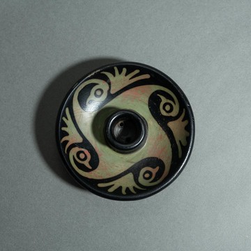 秘魯聖木線香手做黑陶香盤 - 自由之鳥款