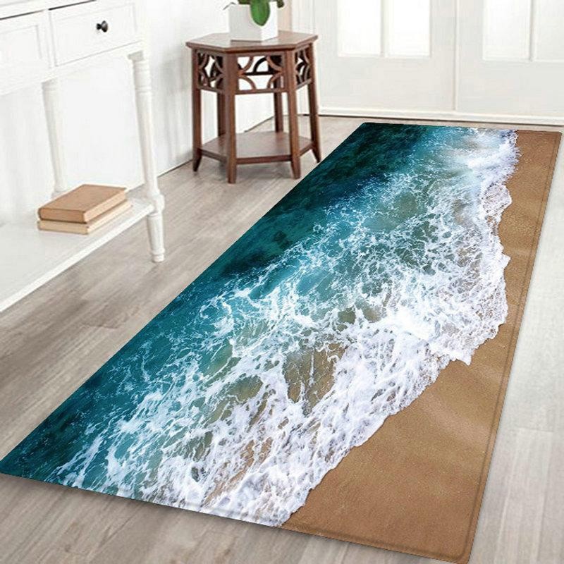 カーペット ラグ マ ット 輸入品 ロング 60×180 海 玄関 キッチン