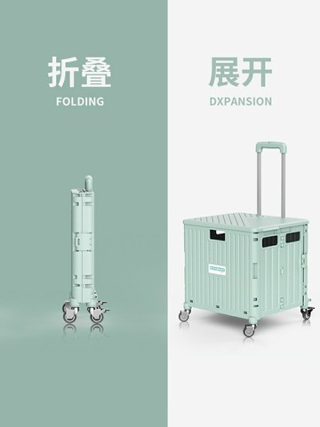 便攜式折疊購物車野餐推車爬樓買菜車小拉車手推拉桿推車快遞神器