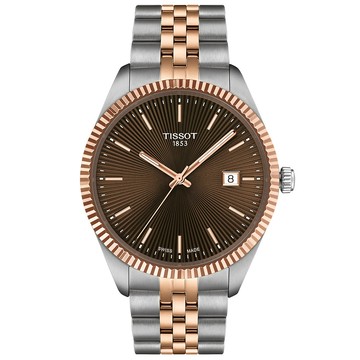 TISSOT 官方授權 T156.410.22.291.01 Ballade 大三針石英手錶 開學新裝備-咖啡x雙色/40mm T1564102229101