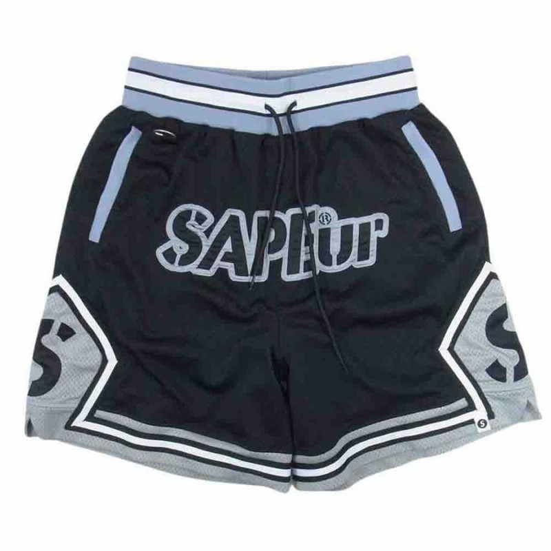 サプール SAPEur MESH BASKET SHORTS メッシュ バスケットボール ロゴ ショーツ ハーフパンツ ブラック系 L【中古】 |  LINEブランドカタログ