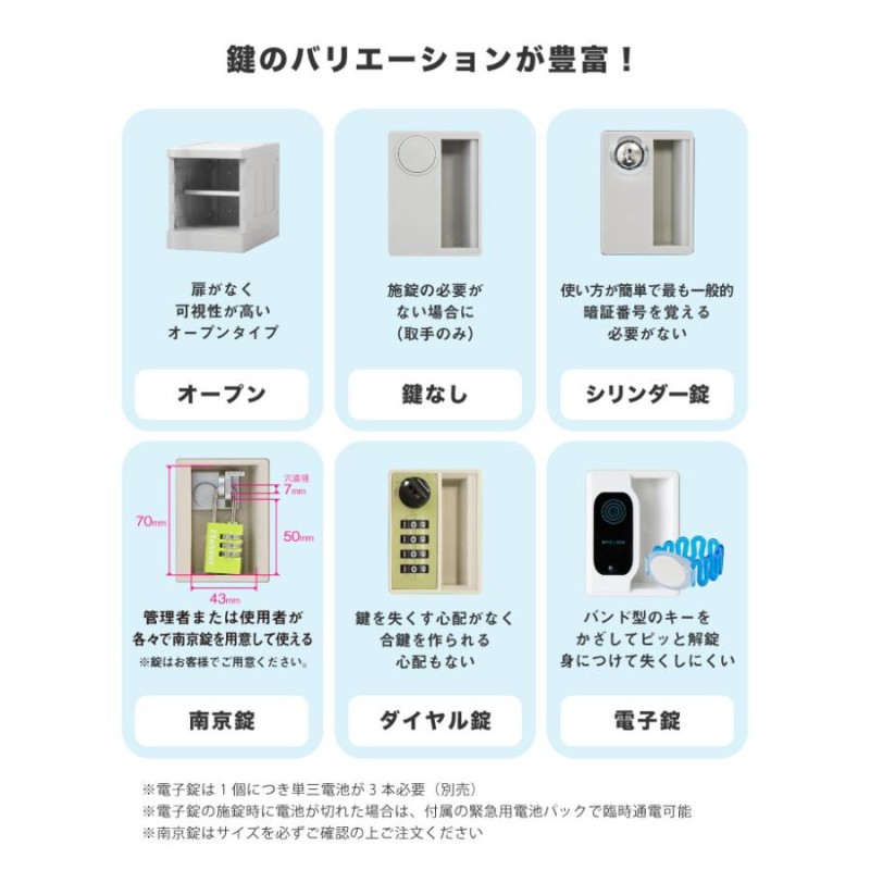 プラスチックロッカー 6人用 ロッカー 2列3段 宅配ボックス シューズ