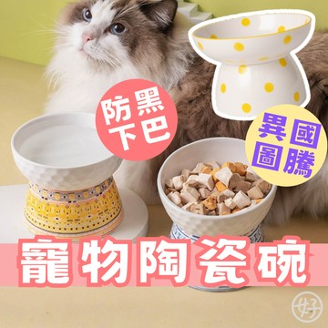 （好的！寵物嚴選）寵物碗 陶瓷碗 貓碗 狗碗 斜口碗 高腳碗 護頸貓碗 寵物餵食 架高寵物碗 高雄門市