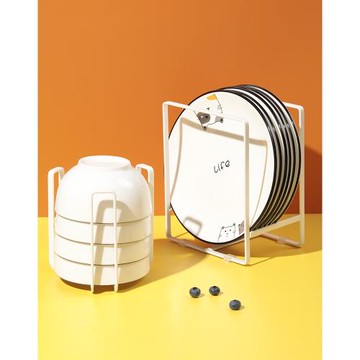 4387.廚房餐具置物架 碗碟瀝水收納架子 北歐ins風盤碗擺放陳列架