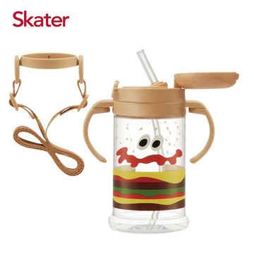 日本 SKATER - Skater寬底吸管杯(370ml)-BURGER CONX