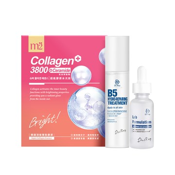 iQueen獨家【Dr. May】美博士醫美保健組-B5HA玻尿酸保濕精華(30ml)+化妝水(125ml)+【m2 美度】超能水光膠原飲(8入/盒) 孫藝珍推薦 女人我最大節目 小布老師推薦