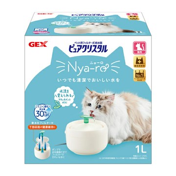 【寵愛家】GEX 貓奴啾咪型淨水飲水器 1L