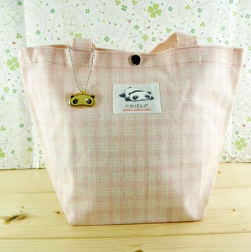 【震撼精品百貨】たれぱんだ 趴趴熊 小提袋-粉格*55011 震撼日式精品百貨