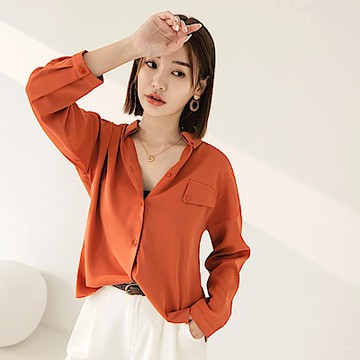 不易皺前短後長翻領襯衫-OB嚴選