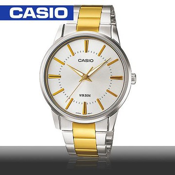 【CASIO 卡西歐】送禮首選-日系簡約男錶_鏡面4cm(MTP-1303SG-7A)