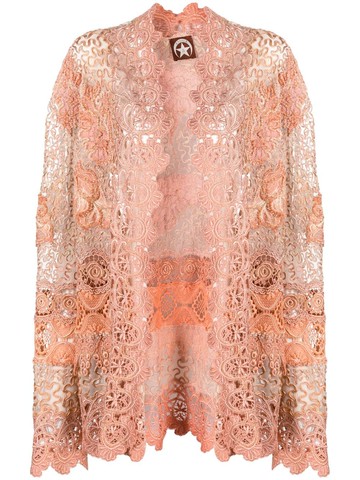 A.N.G.E.L.O. Vintage Cult - 2000s floral-lace embroidered jacket - women - Cotton - One Size - Pink