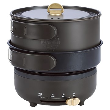 ikiiki 伊崎 多功能疊疊鍋 琥珀棕 IK-MC3403  1個